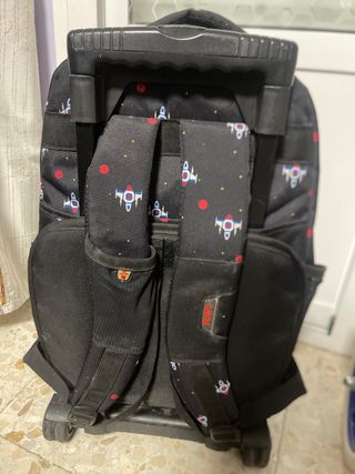 Mochila Totto Negra Estampado Naves Espaciales