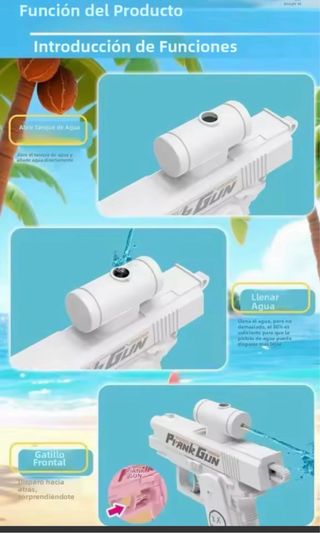 Pack 3 Pistolas de Agua Broma Prank Gun
