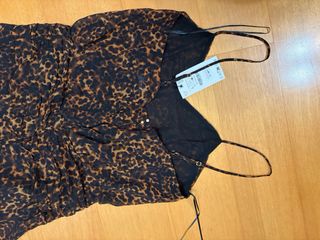 Vestido Zara estampado animal print tam L
