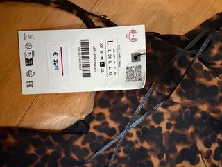 Vestido Zara estampado animal print tam L