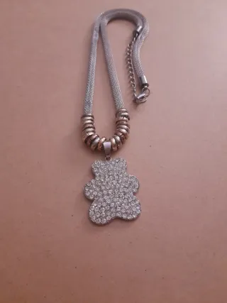 Colgante Osito Brillante Plata