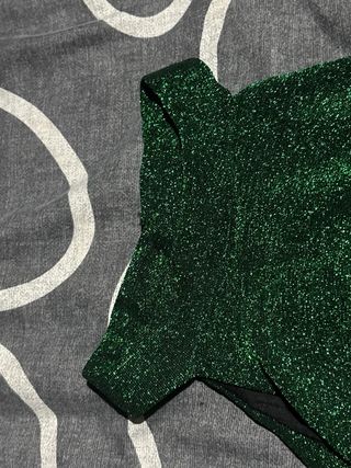 Vestido verde brillante fiesta