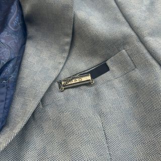 Chaqueta y chaleco traje gris azul