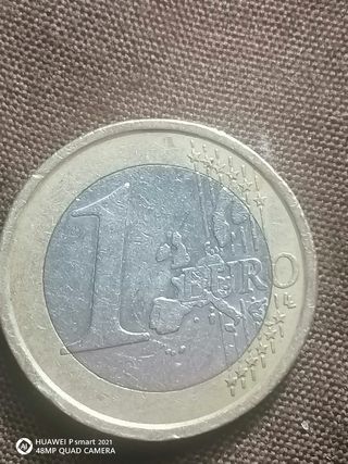 Moneda 1 Euro Italia 2002. ERROR.