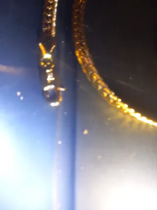 Pulsera Oro 18k Piel Serpiente Lujo