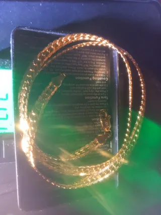 Pulsera Oro 18k Piel Serpiente Lujo