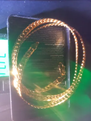 Pulsera Oro 18k Piel Serpiente Lujo