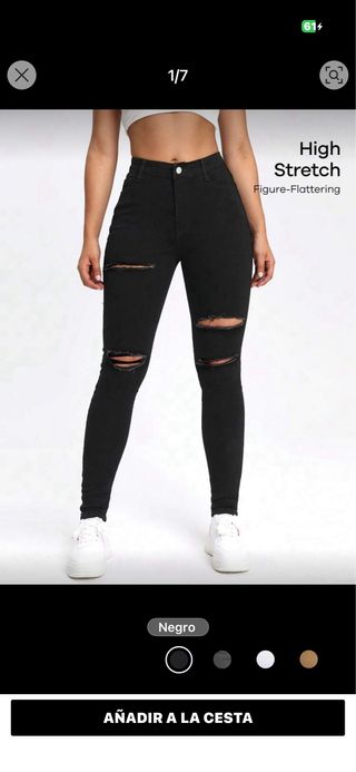 Vaqueros negros Shein rotos