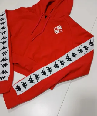 Kappa Moletom Cropped Vermelho Tamanho S