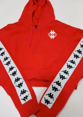 Kappa Moletom Cropped Vermelho Tamanho S
