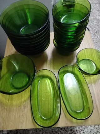 Vajilla Duralex Verde Vidrio