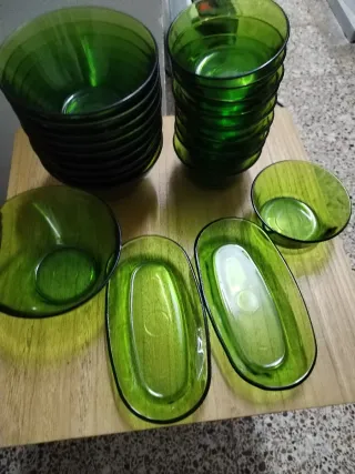 Vajilla Duralex Verde Vidrio