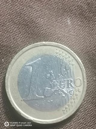 Moneda 1 Euro Italia 2002 Vitruvio