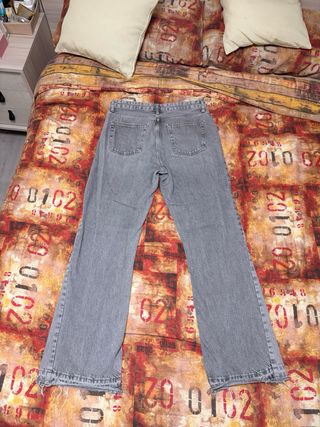 Pantalón Flare Zara Gris Talla 36