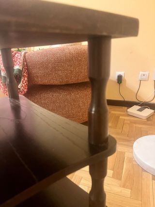 Mesa auxiliar estantería madera maciza salón dormi