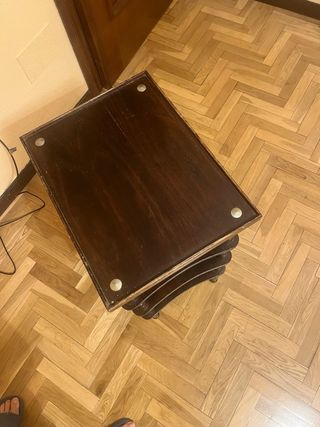 Mesa auxiliar estantería madera maciza salón dormi