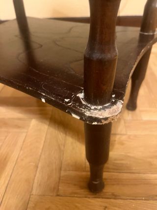 Mesa auxiliar estantería madera maciza salón dormi