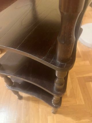 Mesa auxiliar estantería madera maciza salón dormi