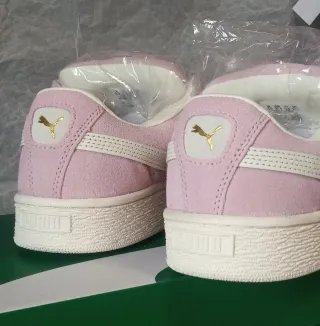 Puma Suede XL Rosa y Blanco 37.5