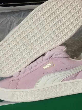 Puma Suede XL Rosa y Blanco 37.5