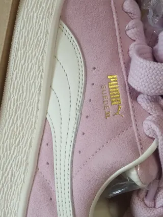 Puma Suede XL Rosa y Blanco 37.5