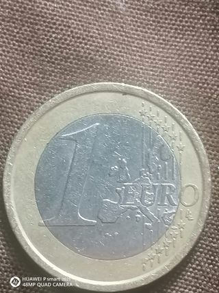 Moneda 1 Euro Italia 2002 Vitruvio