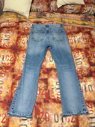 Pantalón Jeans Flared Zara Azul
