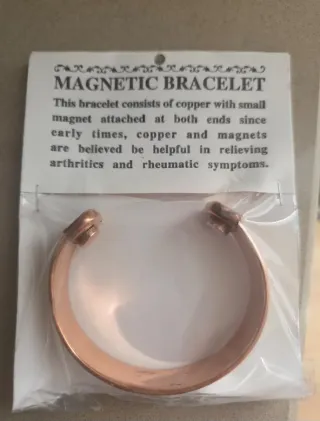 Pulsera cobre y oro con grabado