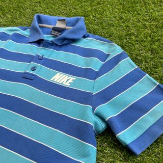 Polo Nike Rayas Azul y Turquesa