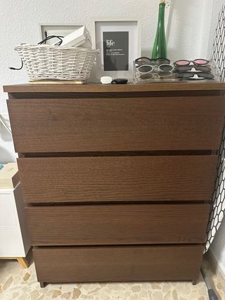 Cómoda MALM Ikea Marrón Chocolate
