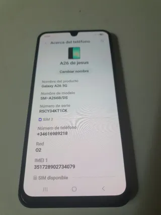 Samsung Galaxy A26 5G Negro