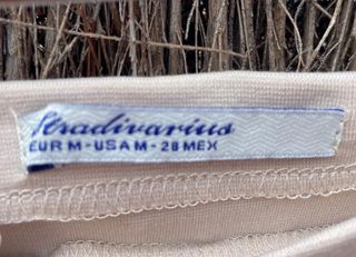 Minifalda Stradivarius Beige Elástica