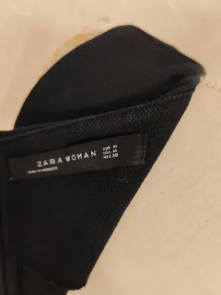 Vestido negro corto falda tabla