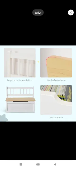 Baúl banco guarda juguetes