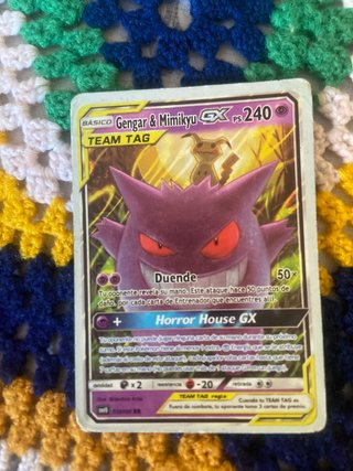 Carta Pokémon Gengar & Mimikyu GX TEAM TAG