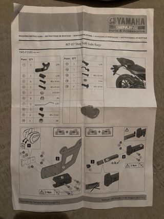 Soportes Alforjas/Maletas Yamaha MT-07