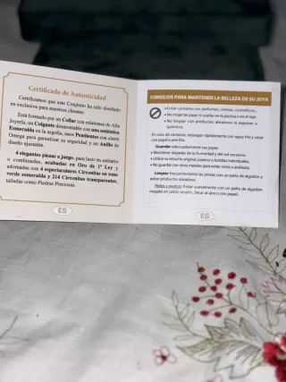 Conjunto Goya Oro 18k Criptonitas y Esmeraldas