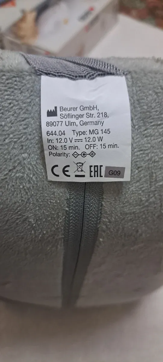 Massaggiatore Shiatsu Beurer MG 145 Grigio