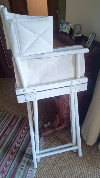 Silla Director Blanca Plegable