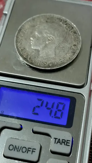 Moneda Plata Alfonso XIII 1897