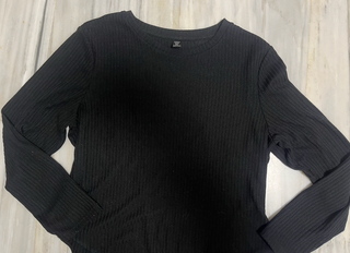 Body negro canale manga larga