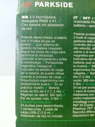 Atornillador PARKSIDE con Accesorios