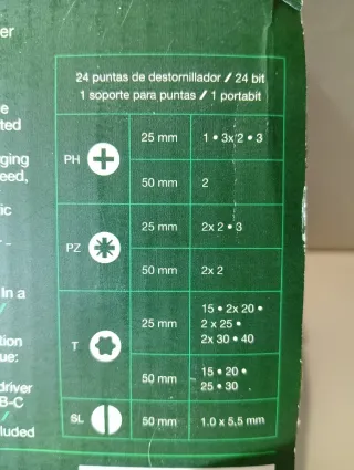 Atornillador PARKSIDE con Accesorios