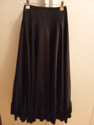 Falda danza española negra talla 12