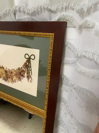 Espejo decorativo madera y dorado