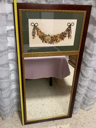 Espejo decorativo madera y dorado