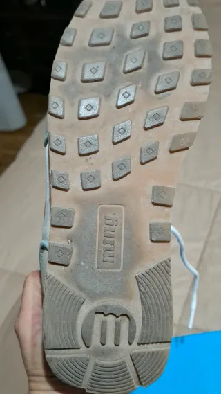 Zapatillas Mustang Mujer Beige y Turquesa