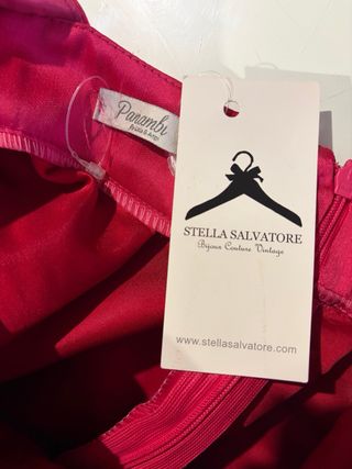 Vestido fiesta rosa, con etiqueta, talla 38.