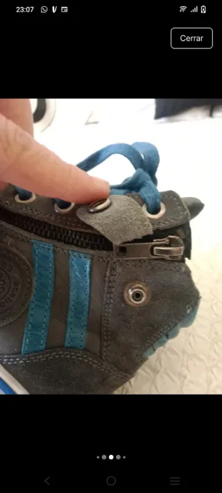 Zapatillas Acebos niño/niña azul/gris