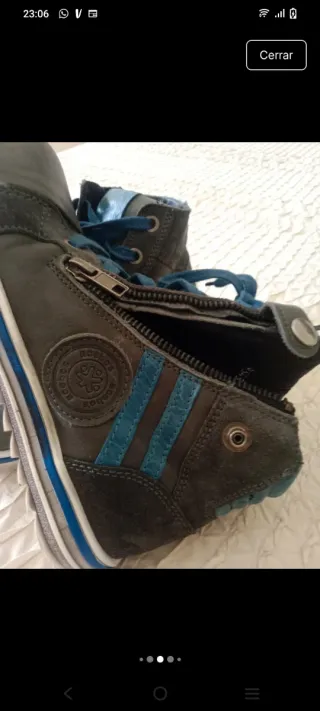 Zapatillas Acebos niño/niña azul/gris